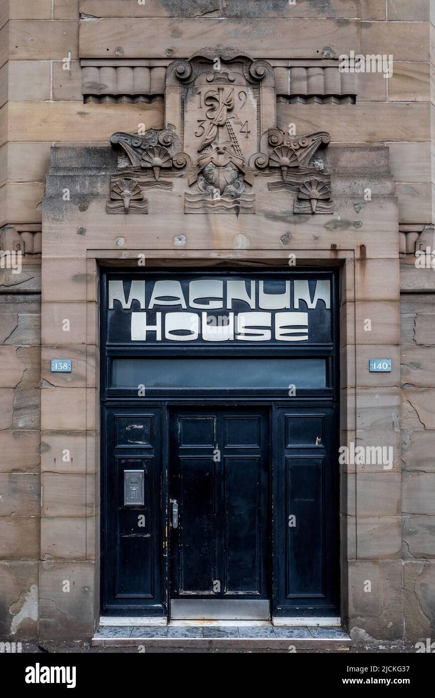 Magnum House Dundee a 138-140 Seagate, Dundee. Classificato magazzino in stile Art Deco, architetto Cornelius Armor, 1934. Convertito in appartamenti 1992. Foto Stock
