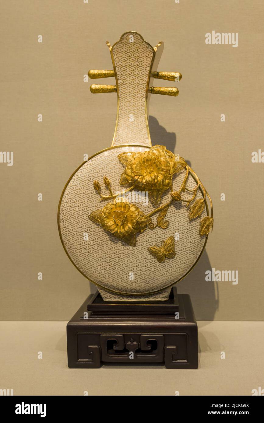 Pechino centrale cloisonne regali culturali reliquie centro di gestione - 2019 - con filamenti - seta strada dice - design - regali stranieri Foto Stock