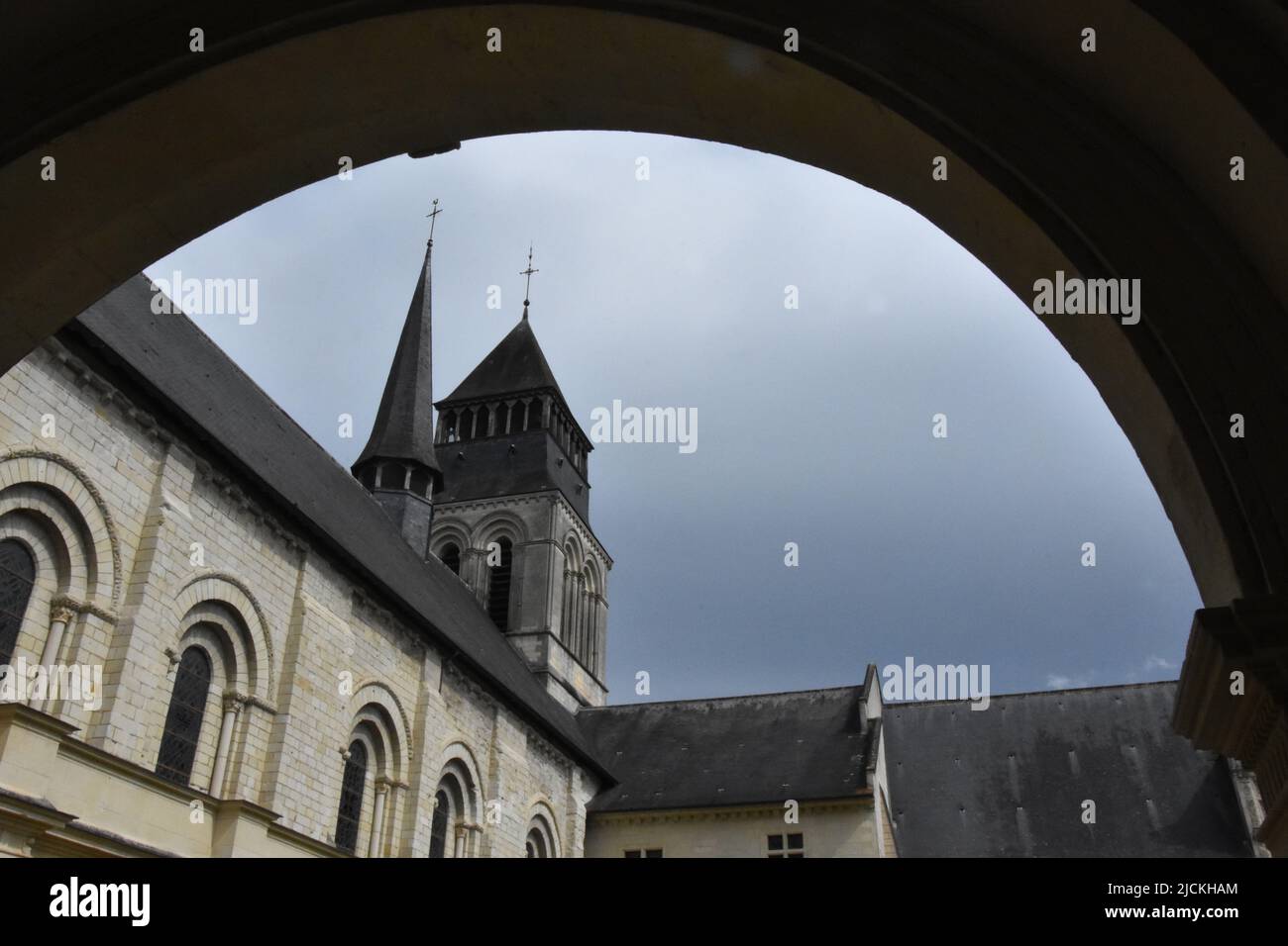 Abbazia di Fontevraud, paese della Loira, Francia Foto Stock