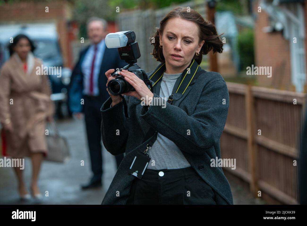 Jessica Ellerby (vera moglie del co-protagonista Nick Hendrix) in Midsomer Murders, "The Scarecrow Murders" Foto Stock