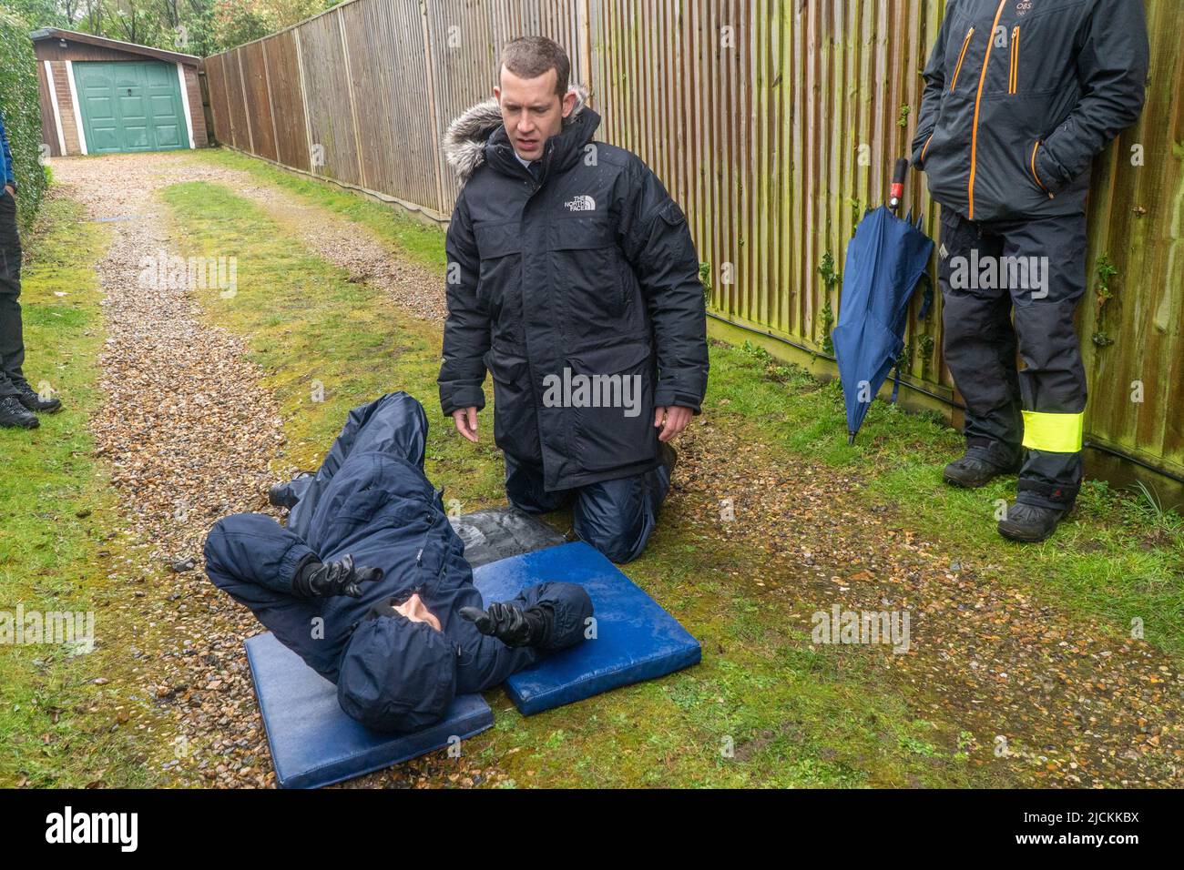 Jessica Ellerby (vera moglie del co-protagonista Nick Hendrix) in Midsomer Murders, "The Scarecrow Murders" Foto Stock