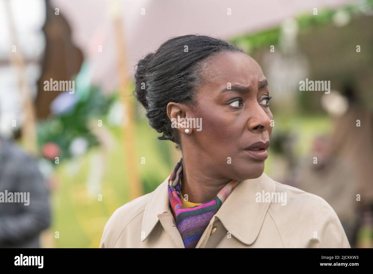 Jacqueline Boatswain negli omicidi di Midsomer. "Gli omicidi dello Spaventapasseri" Foto Stock
