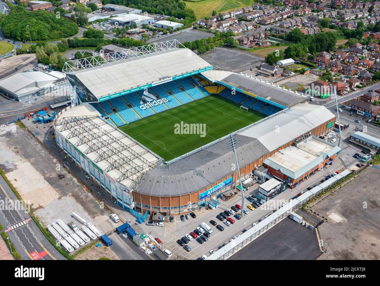 Leeds United Football Club, Elland Road. Immagine aerea. 17th maggio 2022 Foto Stock