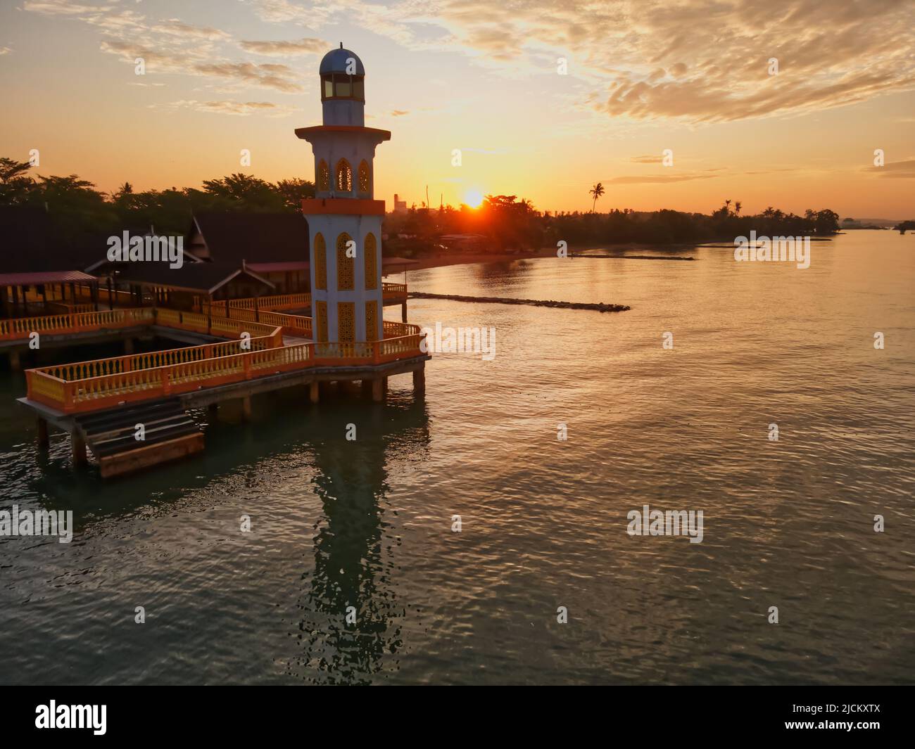 Vista del drone del distretto di Malacca Masjid Tanah. Foto Stock