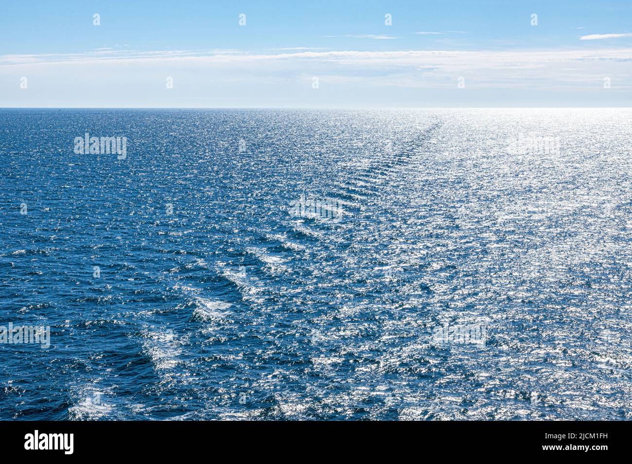 Un insolito "percorso in mare" (presumibilmente una corrente) nello Skagerrak al largo della Danimarca Foto Stock