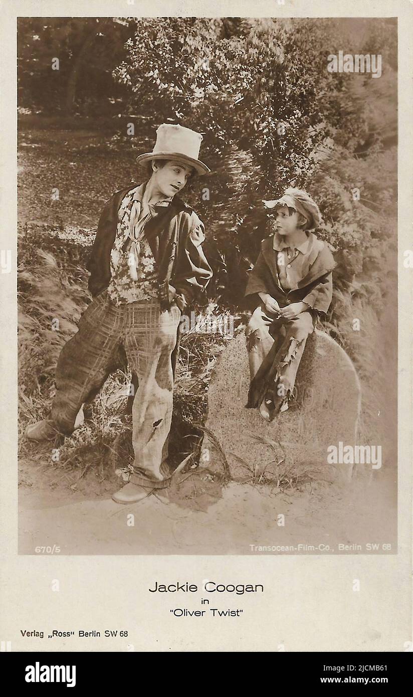 Ritratto di Jackie Coogan in Oliver Twist (1922) - Silent Hollywood era Foto Stock