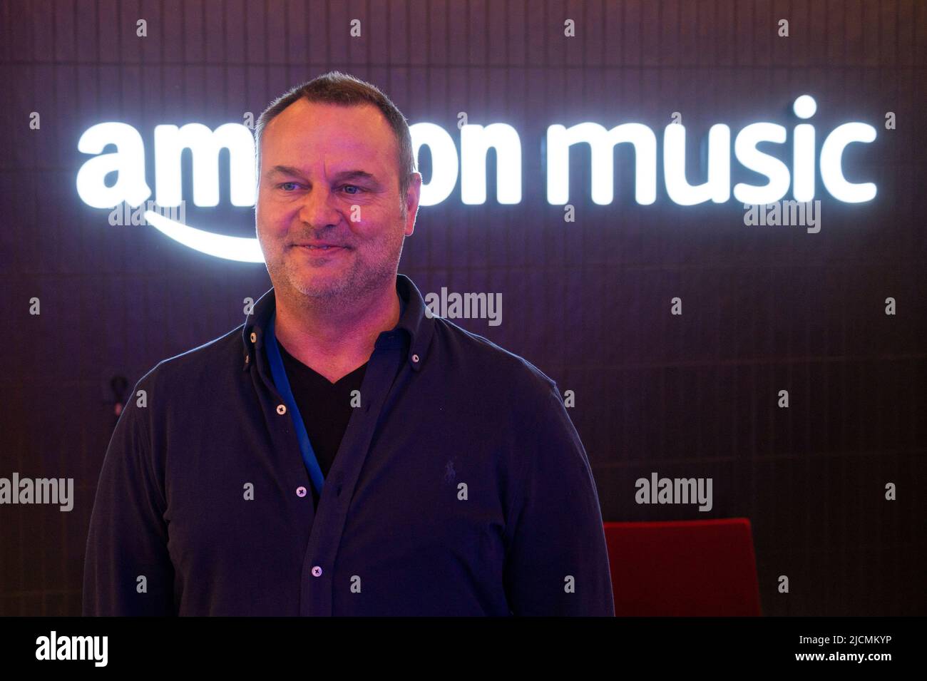 Berlino, Germania. 14th giugno 2022. Ulrich Jäckel, capo di Amazon Music Germany, si trova all'apertura dell'ufficio Amazon Music di Berlino. Credit: Christophe Gateau/dpa/Alamy Live News Foto Stock