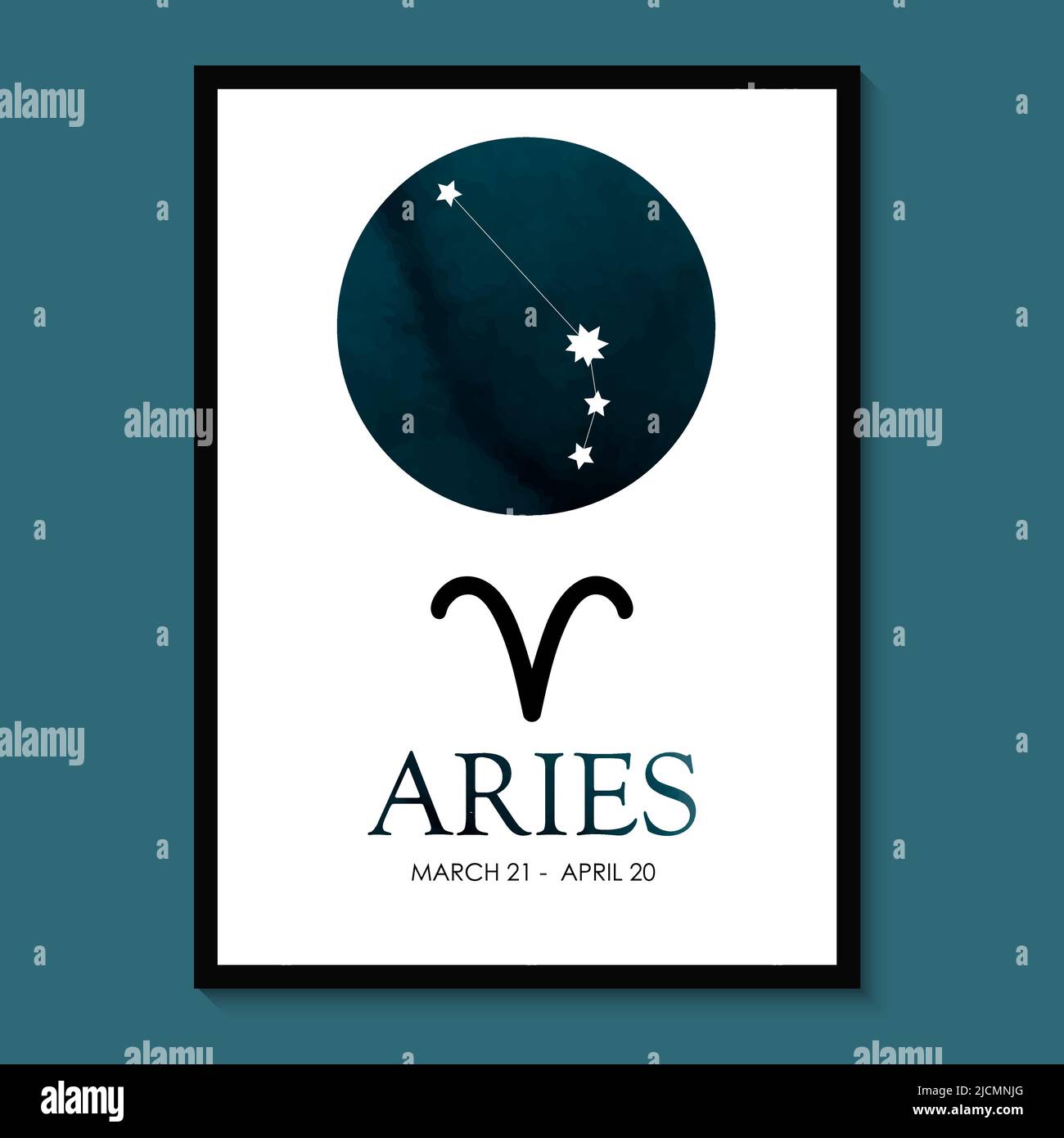 Ariete Zodiac. Icona di Aries Zodiac. Illustrazione vettoriale di astrologia della costellazione dell'Ariete. Astrologia Illustrazione Illustrazione Vettoriale