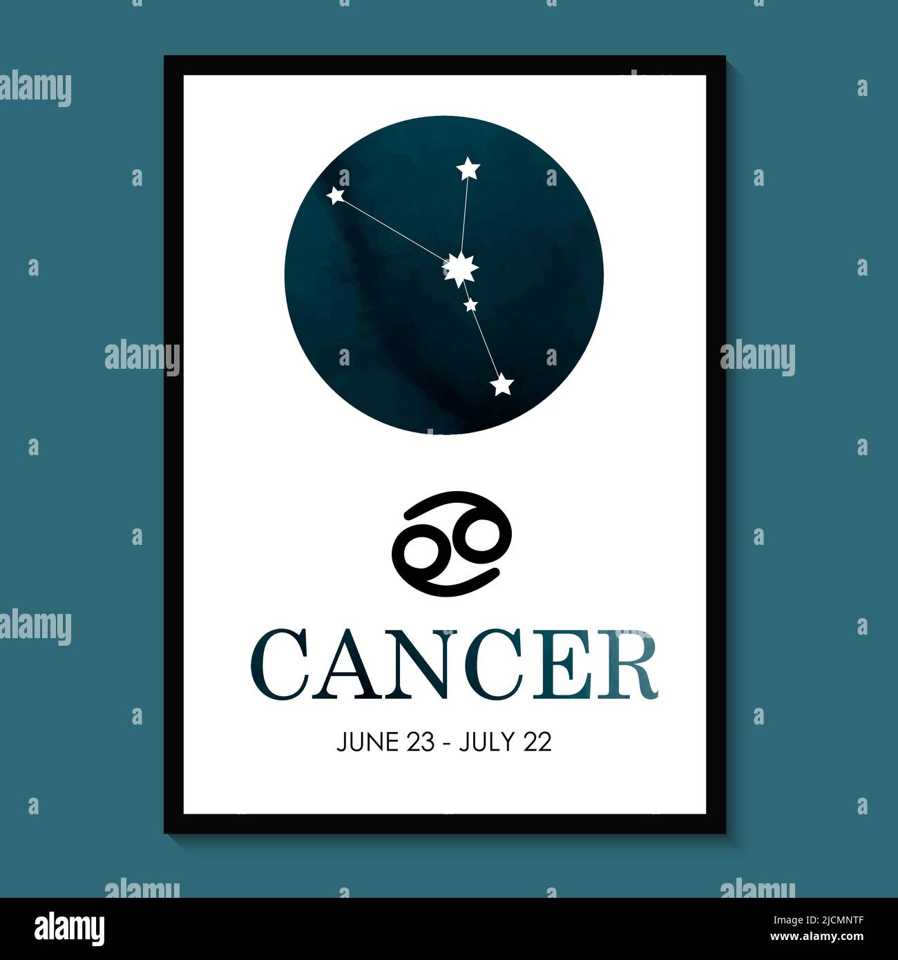 Cancro zodiaco. Icona dello zodiaco del cancro. Illustrazione vettoriale astrologia costellazione del cancro. Astrologia Illustrazione Illustrazione Vettoriale