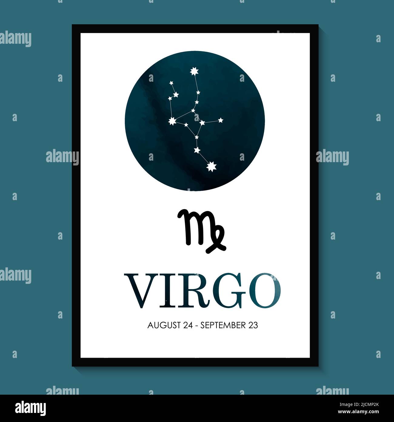 Virgo Zodiac. Icona di Virgo Zodiac. Illustrazione vettoriale astrologia costellazione di Virgo. Astrologia Illustrazione Illustrazione Vettoriale