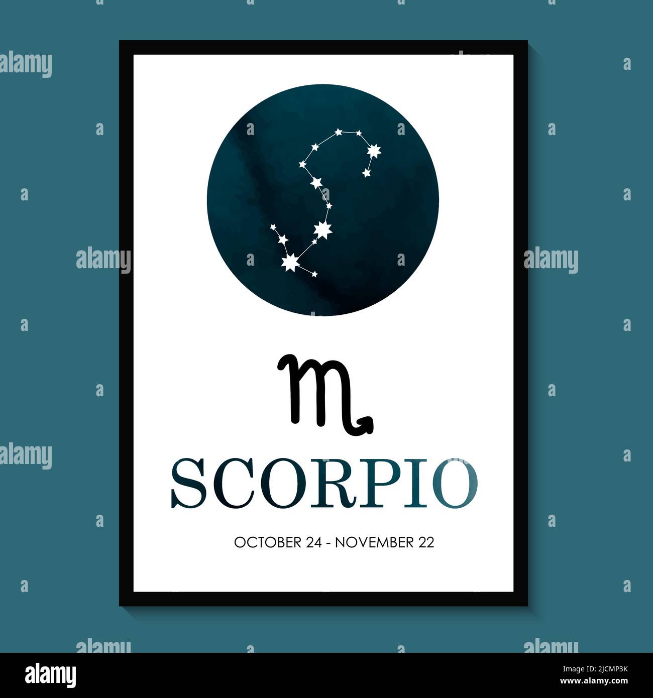 Scorpione zodiaco. Icona Scorpione Zodiac. Illustrazione vettoriale astrologia costellazione Scorpio. Astrologia Illustrazione Illustrazione Vettoriale
