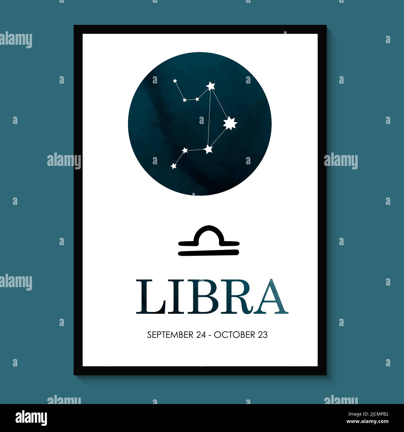 Libra Zodiac. Icona di Libra Zodiac. Illustrazione vettoriale astrologia costellazione della Bilancia. Astrologia Illustrazione Illustrazione Vettoriale