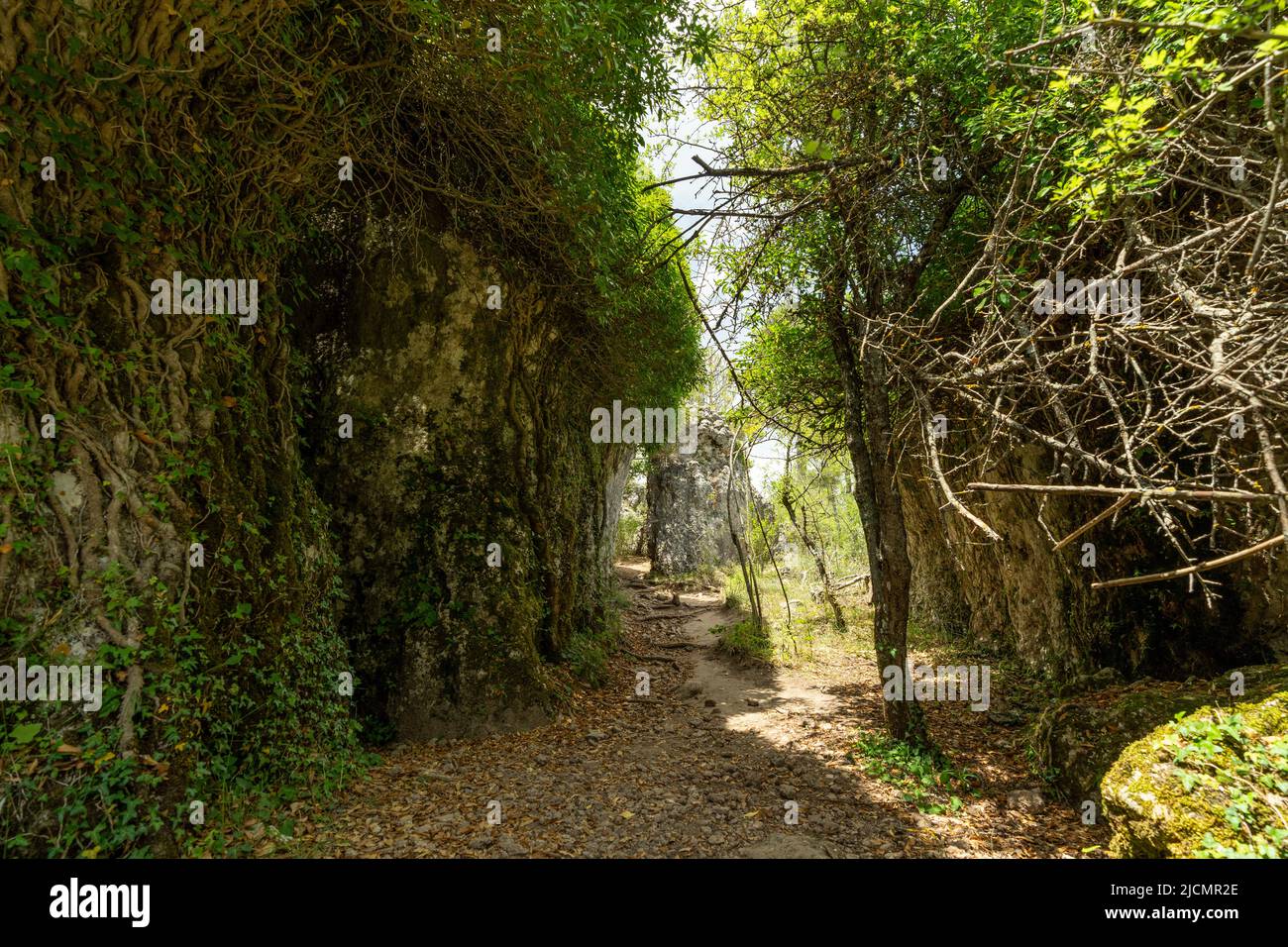 Ruta de los Callejones de las Majadas, Cuenca Castilla la Mancha España Foto Stock