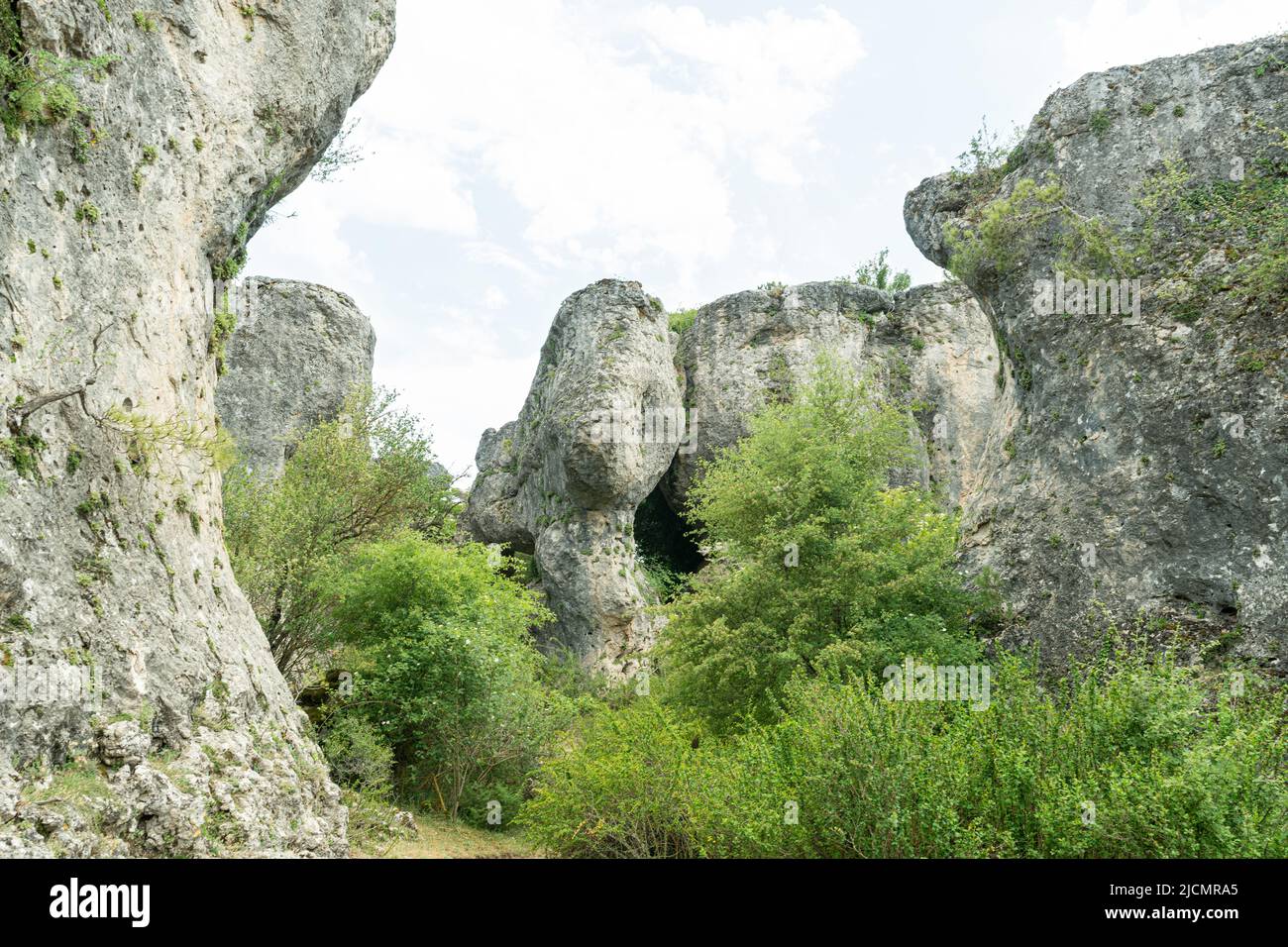 Ruta de los Callejones de las Majadas, Cuenca Castilla la Mancha España Foto Stock