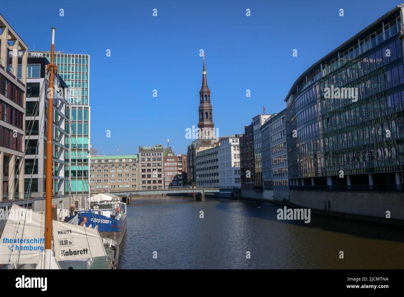 Vista dalla città di Amburgo, Germania Foto Stock