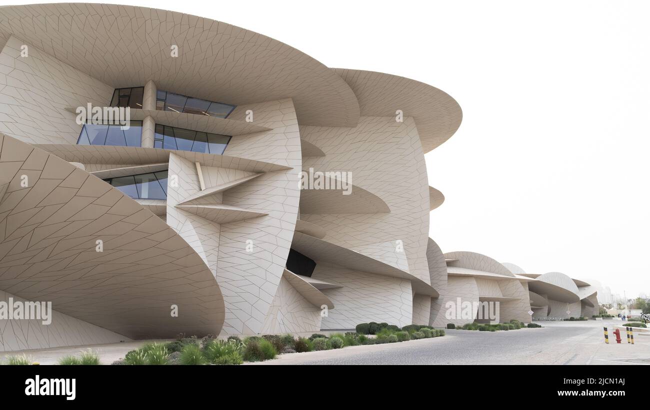 Doha, Qatar - Maggio 05,2022 : Museo Nazionale del qatar nella città di doha. Foto Stock