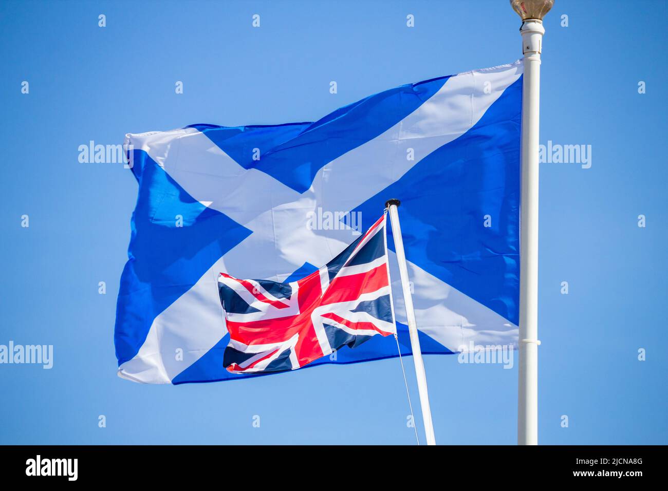 Indipendenza della Scozia, confine duro... immagine concettuale Foto Stock