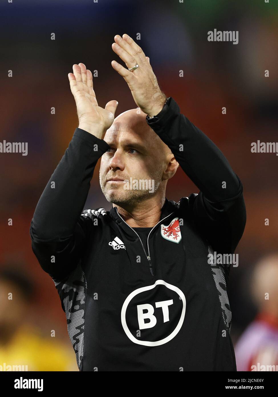 ROTTERDAM - Wales Coach Rob Page durante la partita della UEFA Nations League tra Paesi Bassi e Galles allo stadio Feyenoord il 14 giugno 2022 a Rotterdam, Paesi Bassi. ANP MAURICE VAN STEEN Foto Stock