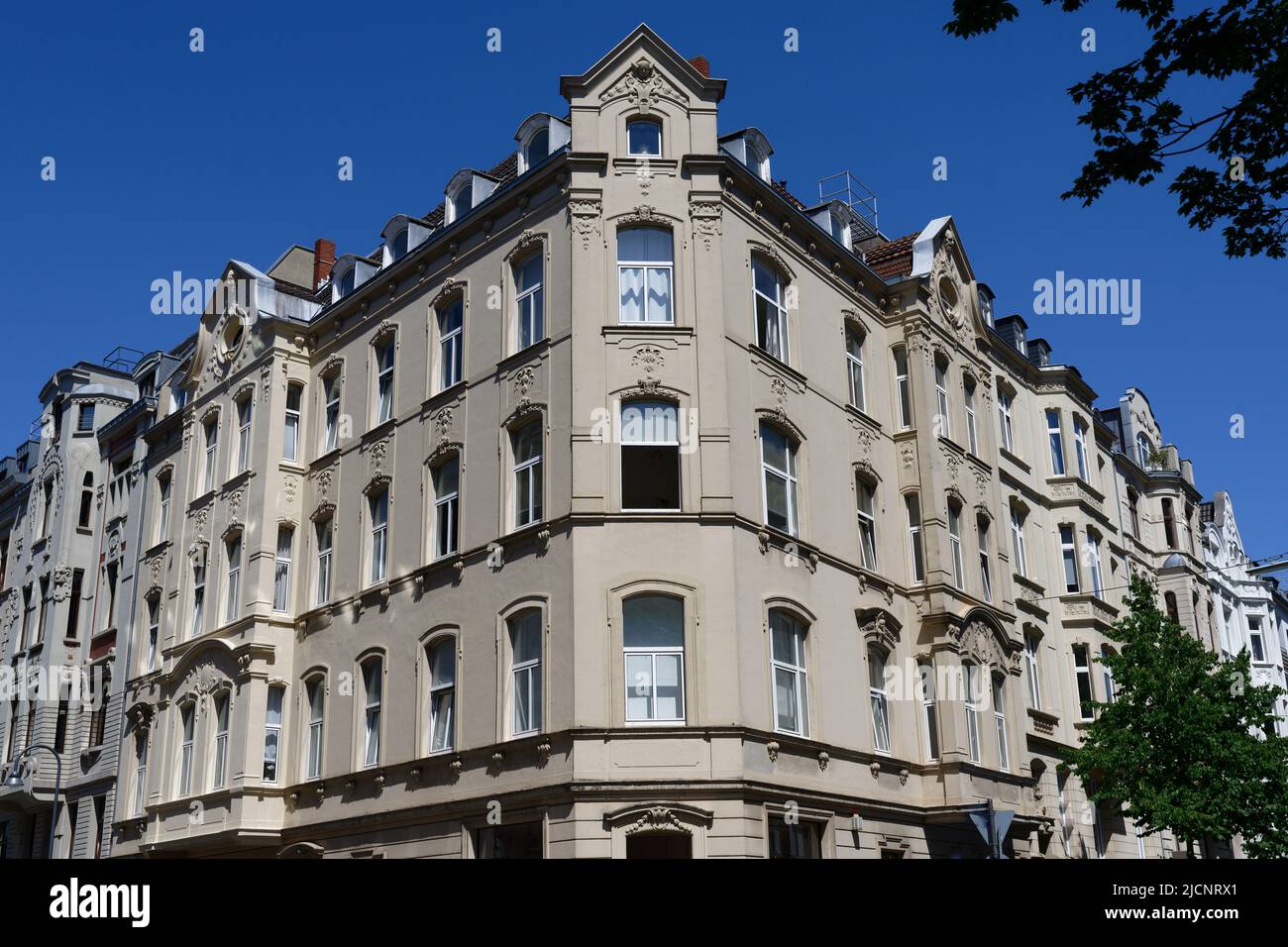 case art nouveau nel quartiere belga di colonia Foto Stock