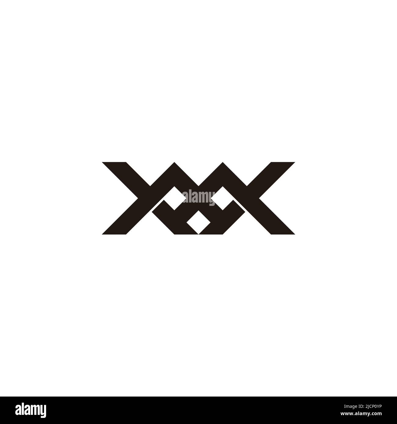 lettera astratta mx semplice vettore di logo geometrico collegato Illustrazione Vettoriale