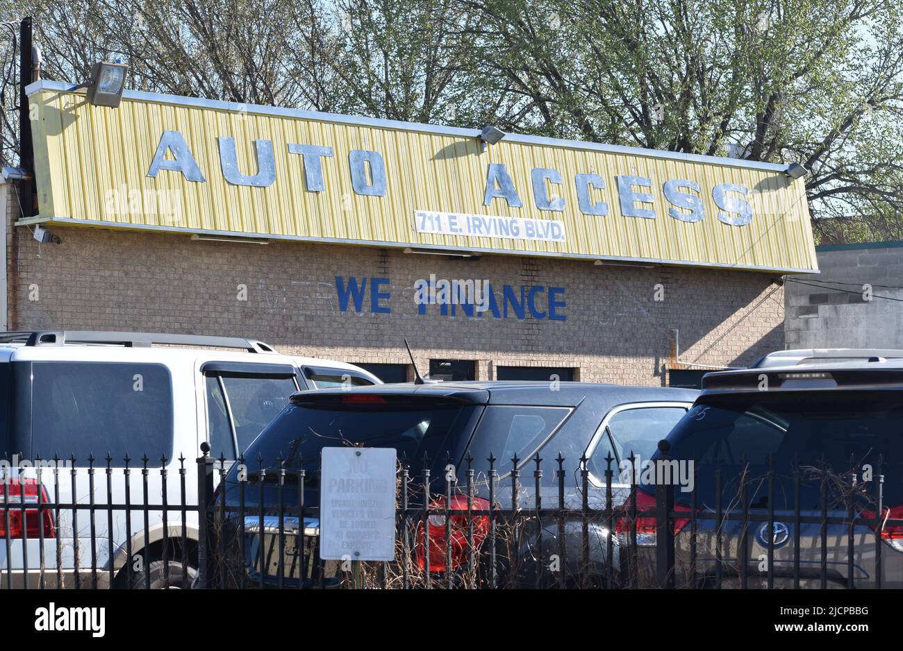 Immagine di Auto Access, un concessionario di auto usate a Irving, Texas Foto Stock