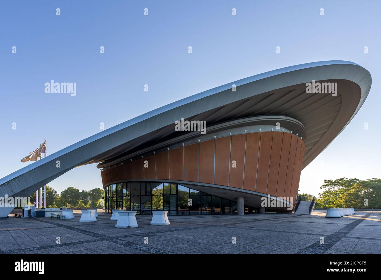 Casa delle Culture del mondo nel Tiergarten, Berlino, Germania. Foto Stock