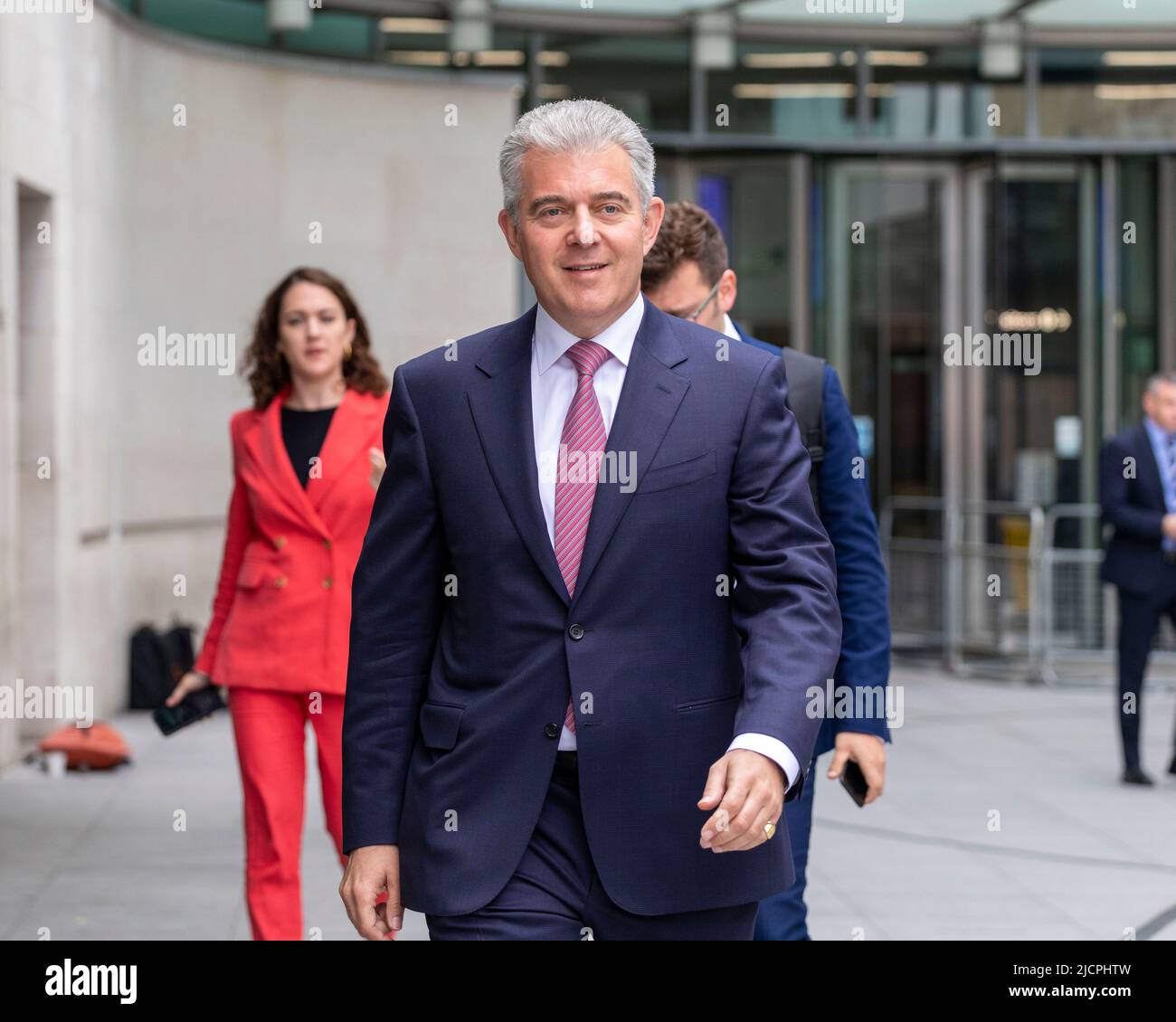 Brandon Lewis riceve interviste alla BBC Broadcasting House a Langham Place. Immagine scattata il 12th giugno 2022. © Belinda Jiao jiao.bilin@gmail.com 07598 Foto Stock