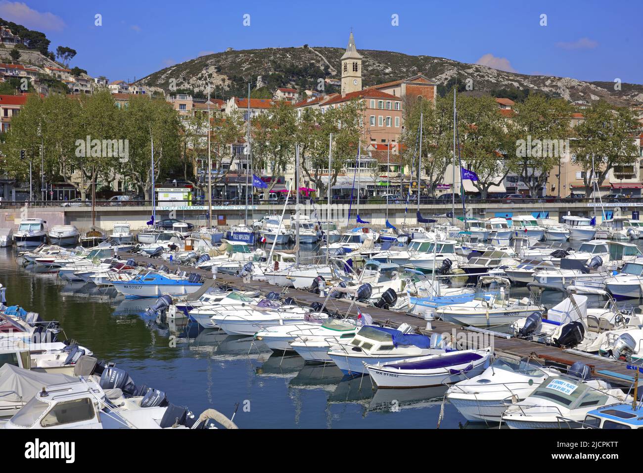Francia, Bocche del Rhône ; Marsiglia, l'Estaque, il porto turistico Foto Stock