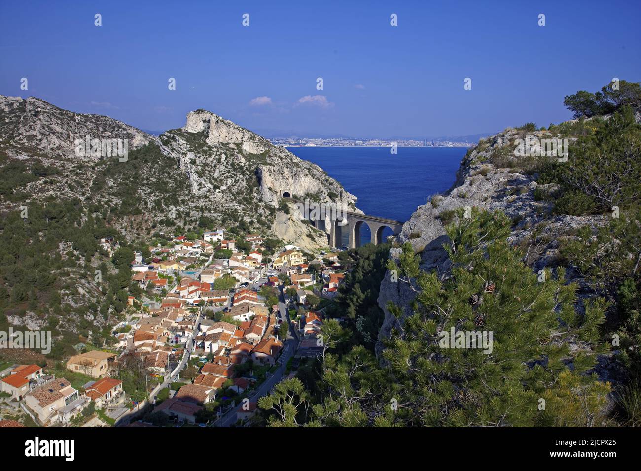 Francia, Bouches-du-Rhône Marsiglia, la Rove calanque di la Vesse Foto Stock