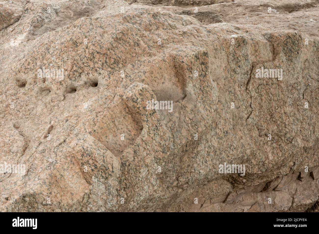 Antiche cave di granito ad Assuan, Alto Egitto Foto Stock
