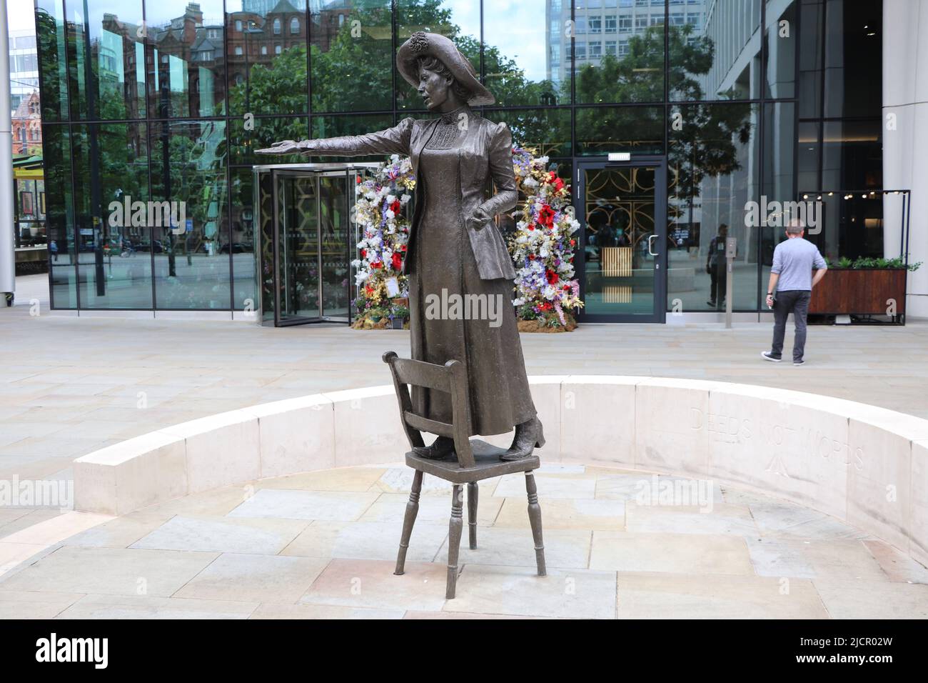 Emmeline Pankhurst Statua St Peters Square Manchester UK Foto Stock