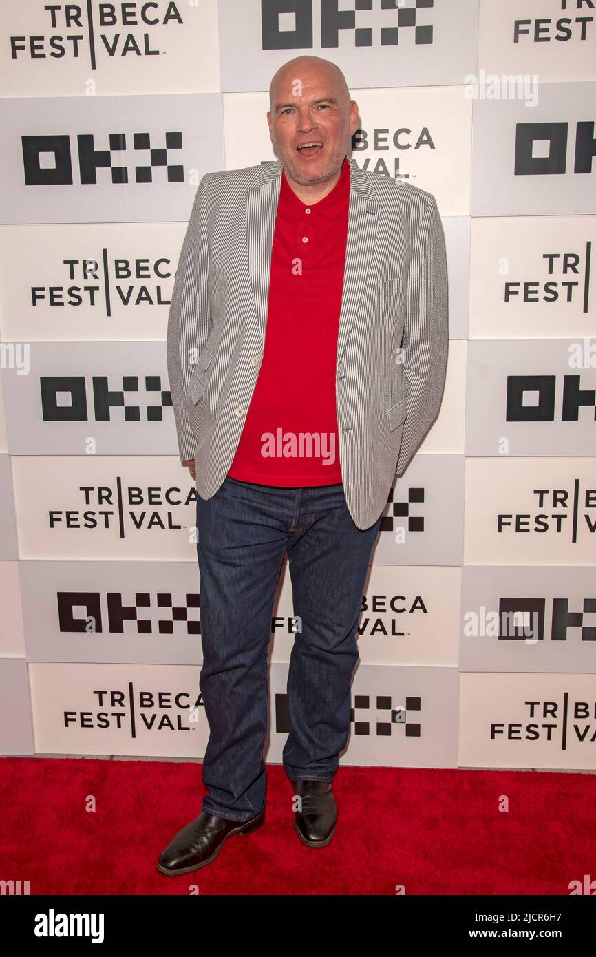 New York, Stati Uniti. 14th giugno 2022. Il direttore John Michael McDonagh partecipa alla prima "il perdonato" durante il Tribeca Festival 2022 al BMCC Tribeca PAC di New York City. Credit: SOPA Images Limited/Alamy Live News Foto Stock