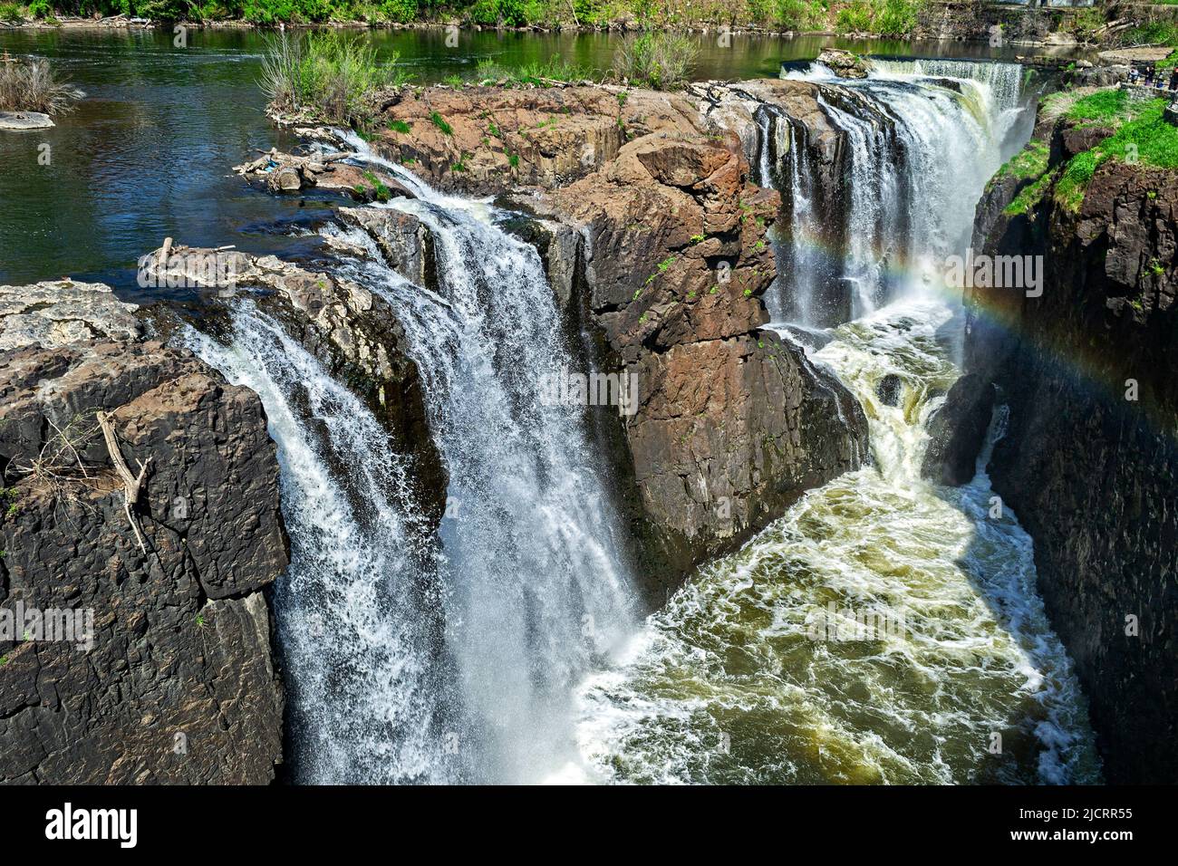 Great Falls, Passaic River a Paterson, New Jersey. Foto Stock