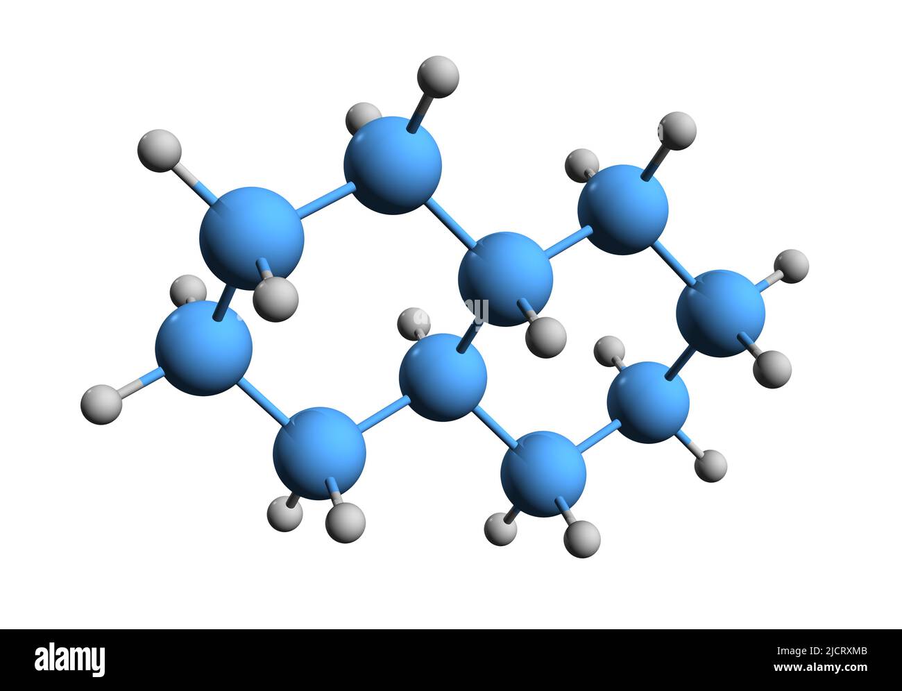 3D immagine di formula scheletrica bicicloesanica - struttura chimica molecolare di bicicloesile isolato su sfondo bianco Foto Stock