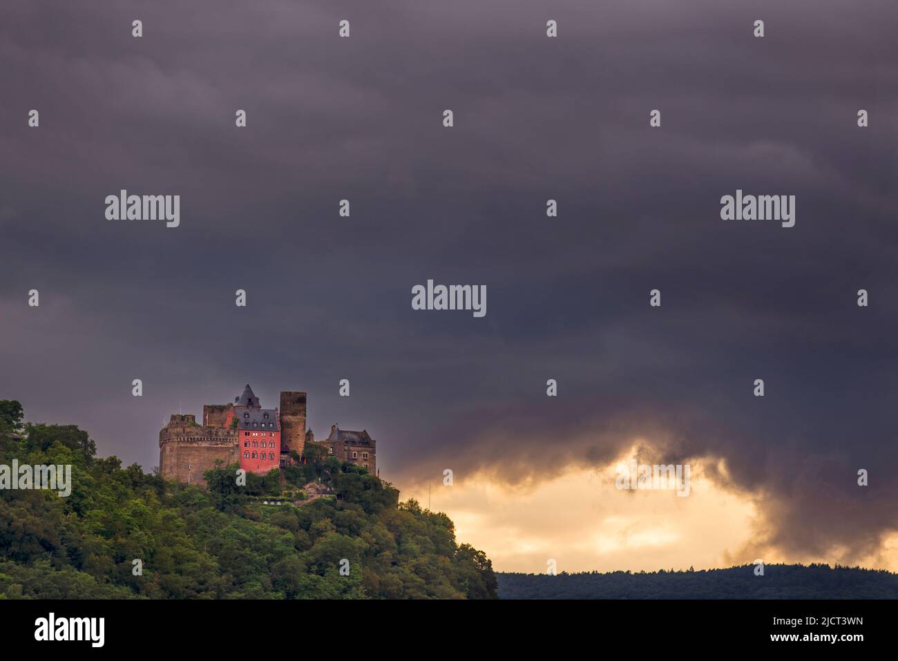 Castello Burg Schoenburg oberwesel Germania Foto Stock