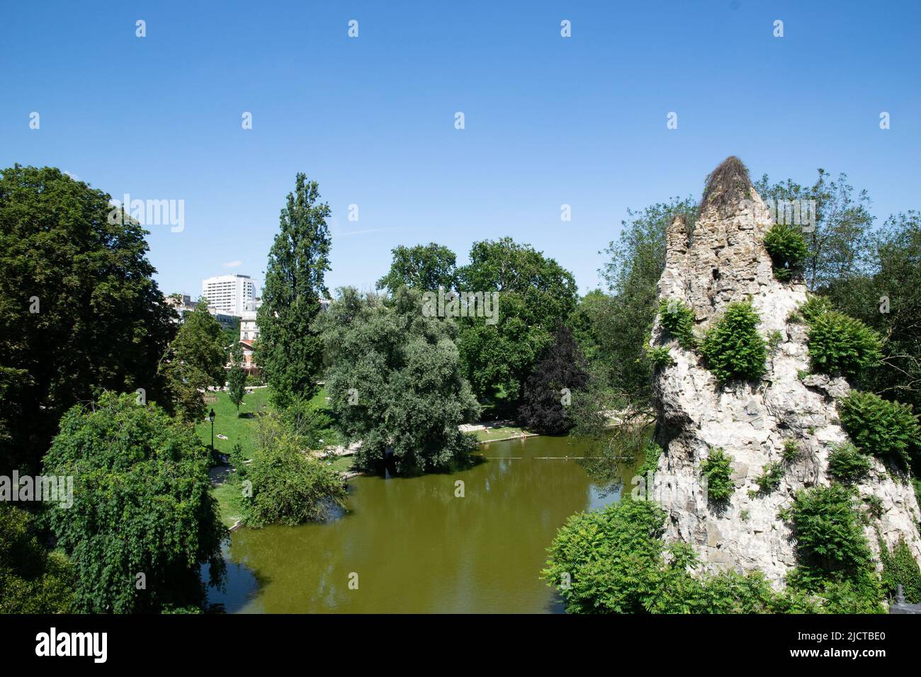 Buttes-Chaumont Park, Parigi Foto Stock