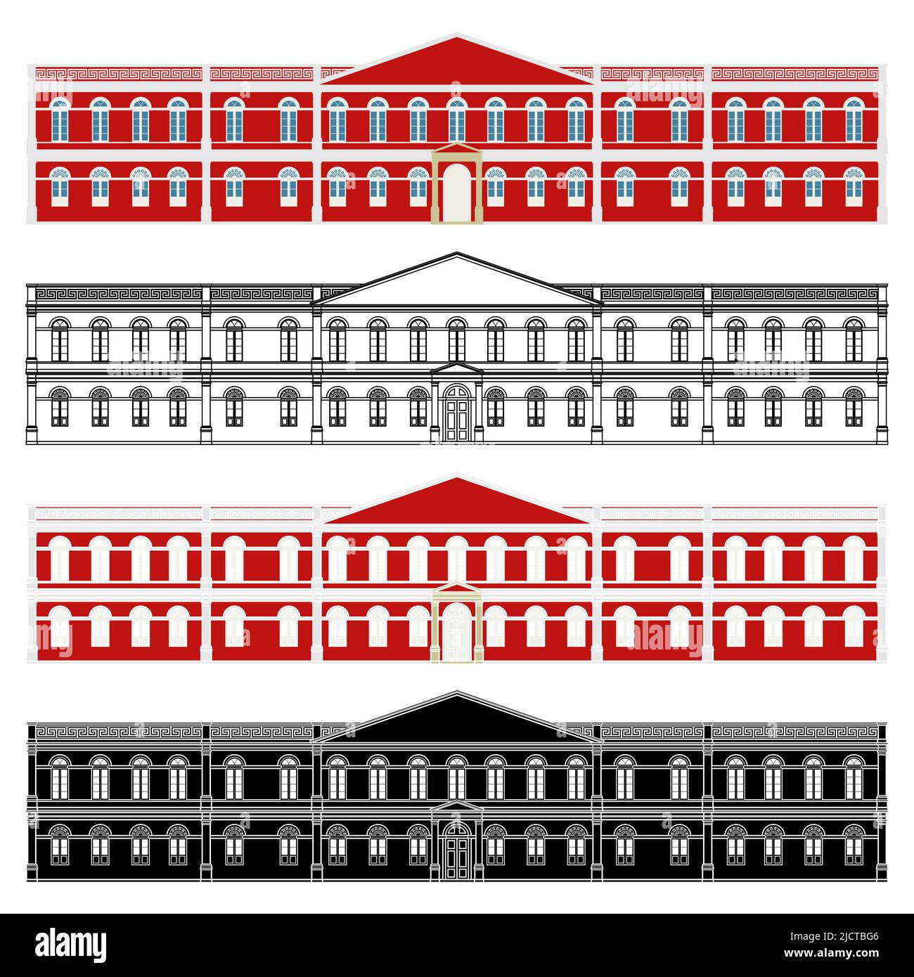 Vecchia scuola a Recife, Brasile Illustrazione Vettoriale