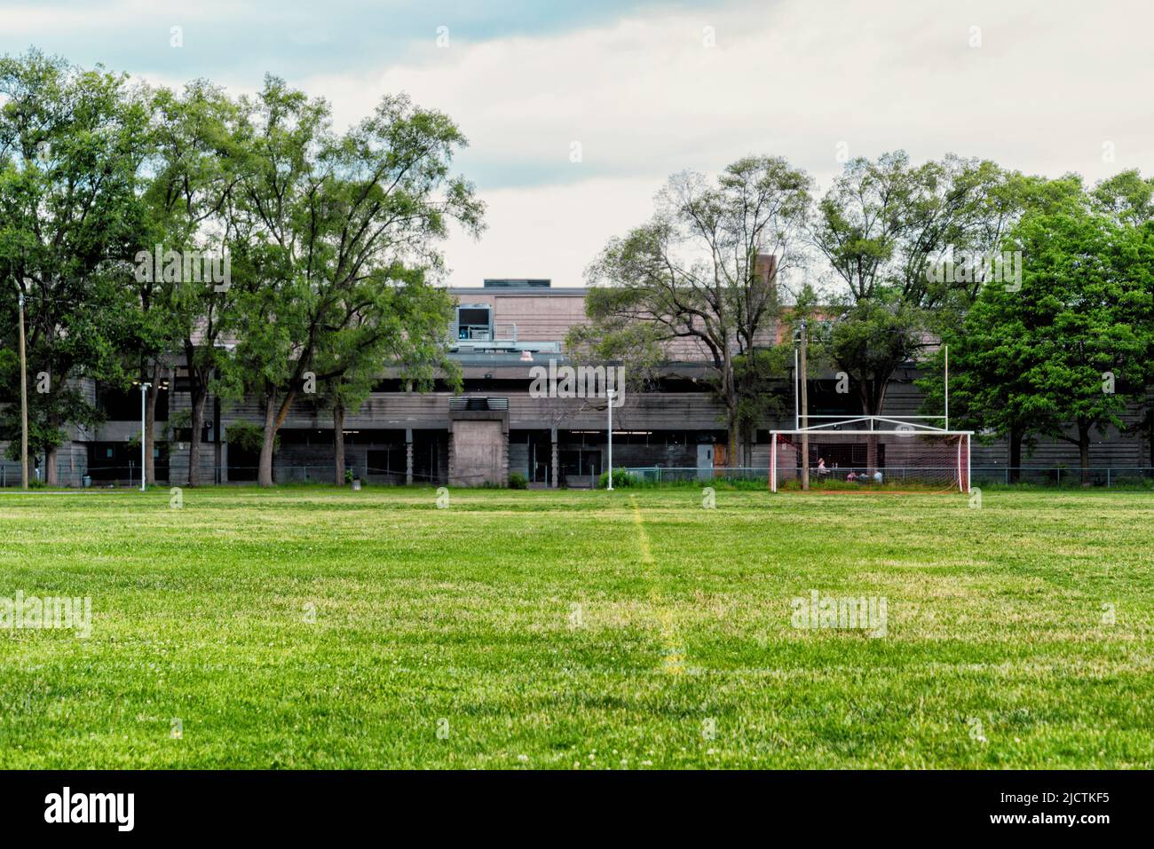 Pista scolastica e campo Foto Stock