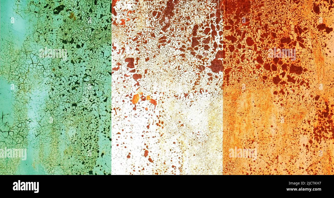 bandiera dell'irlanda e dell'irlanda del nord .unificazione dell'irlanda Foto Stock