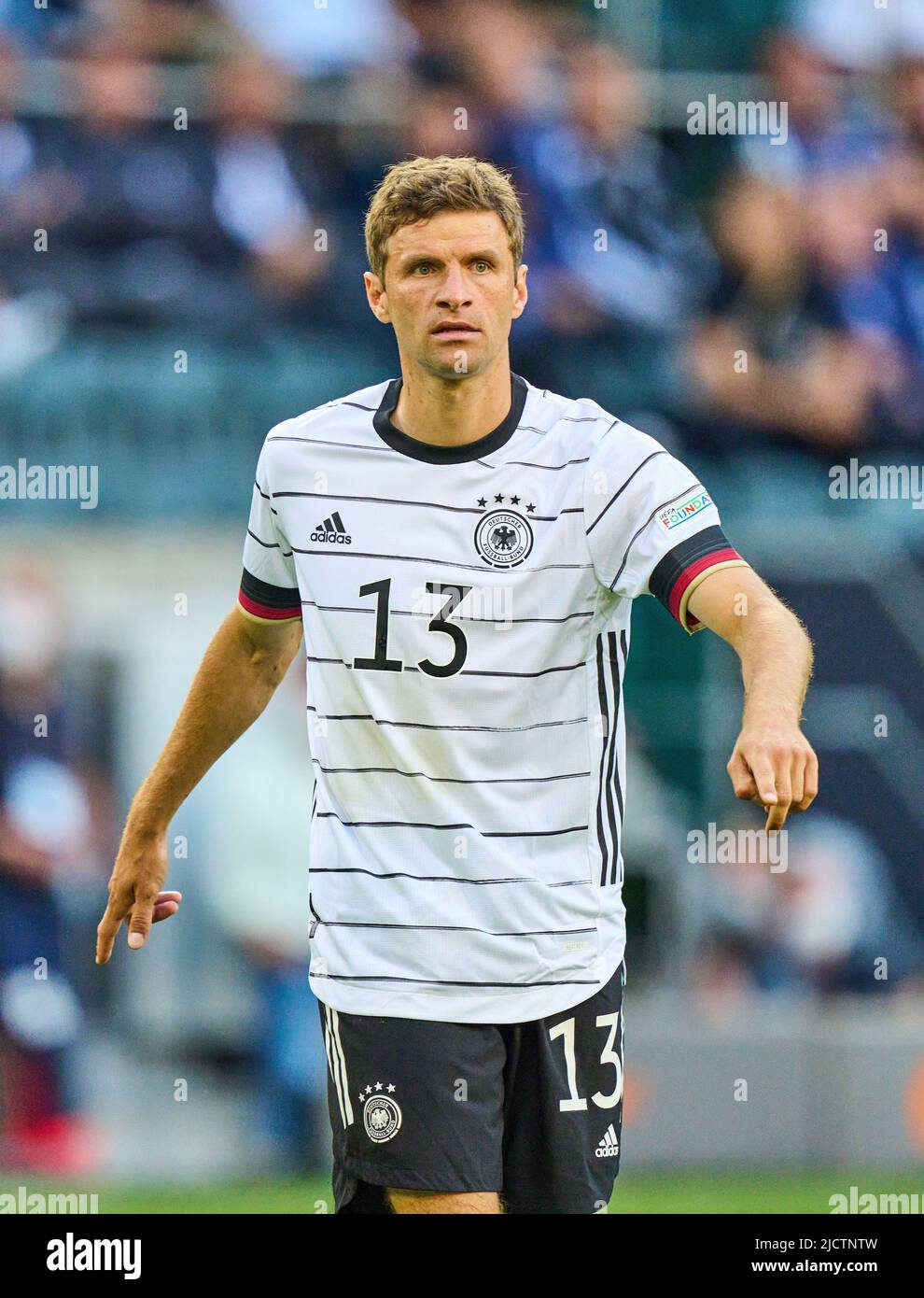 Thomas Müller, DFB 13 nella UEFA Nations League 2022 partita GERMANIA - ITALIA 5-2 nella stagione 2022/2023 giugno 14, 2022 a Mönchengladbach, Germania. © Peter Schatz / Alamy Live News Foto Stock