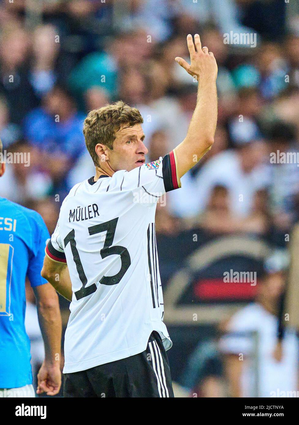 Thomas Müller, DFB 13 nella UEFA Nations League 2022 partita GERMANIA - ITALIA 5-2 nella stagione 2022/2023 giugno 14, 2022 a Mönchengladbach, Germania. © Peter Schatz / Alamy Live News Foto Stock