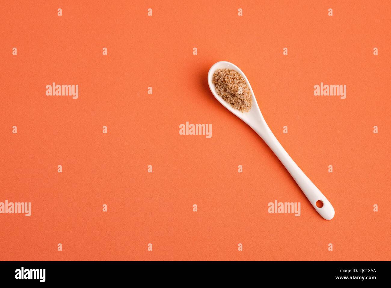 Plantago afra - buccia di psyllium organica. Cibo sano Foto Stock