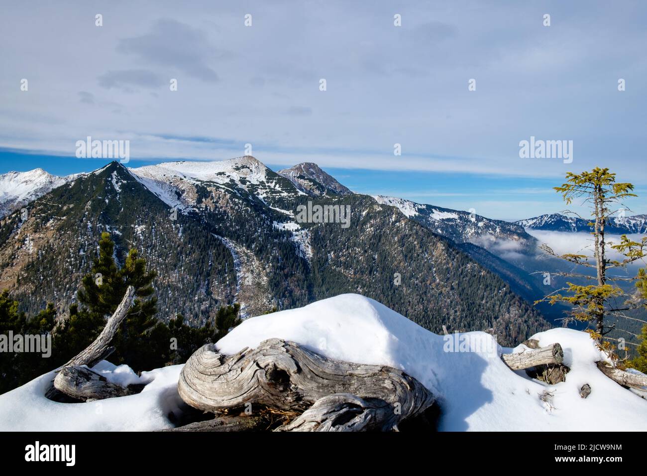 Inverno im Ammergebirge Foto Stock