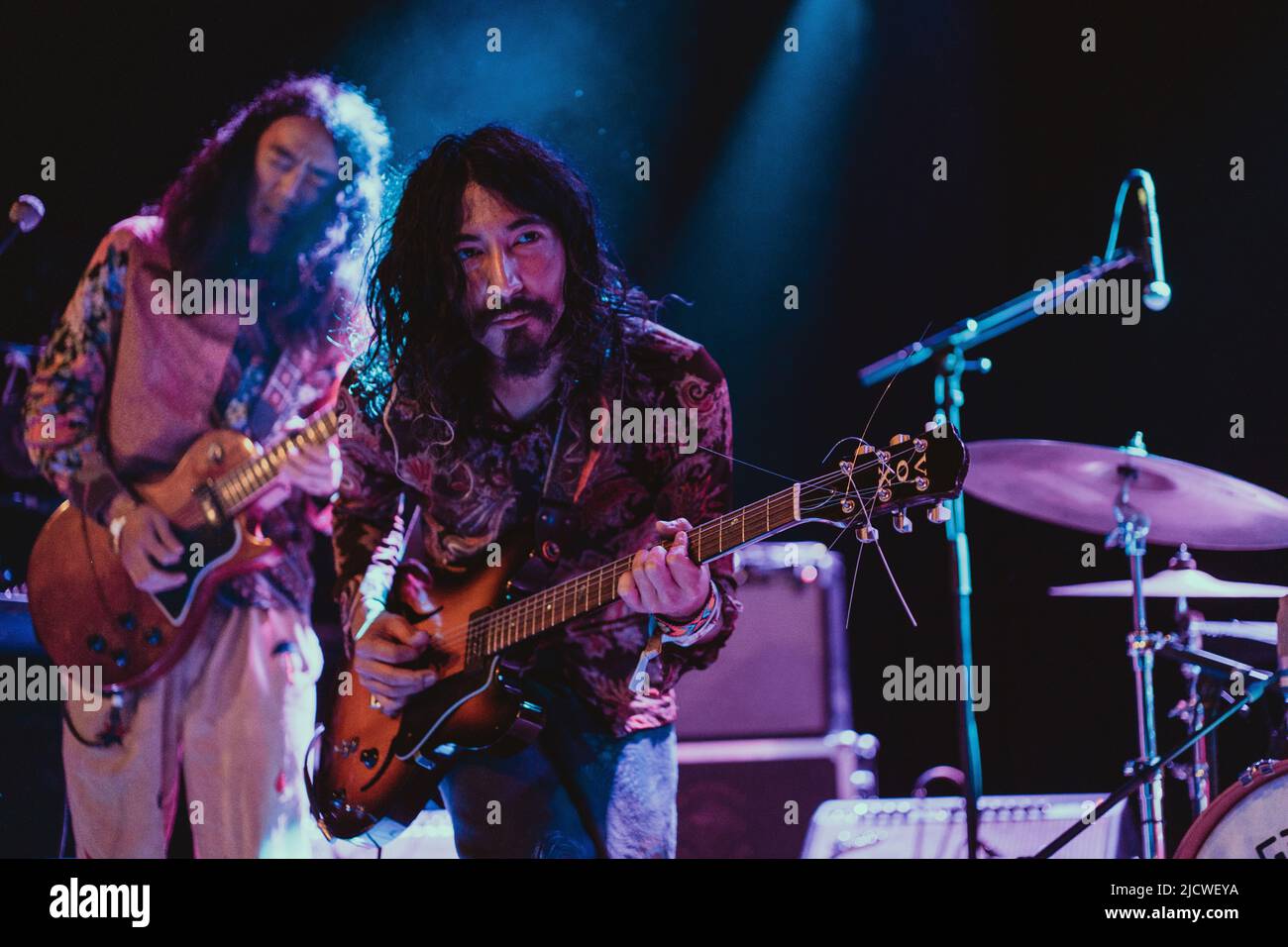 Copenaghen, Danimarca. 15th giugno 2022. La band psichedelica giapponese Kikagaku Moyo suona un concerto dal vivo al Pumpehuset di Copenhagen. (Photo Credit: Gonzales Photo/Alamy Live News Foto Stock