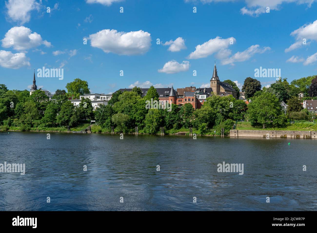 La città vecchia di Essen-Kettwig, sul fiume Ruhr, Essen NRW, Germania, Foto Stock