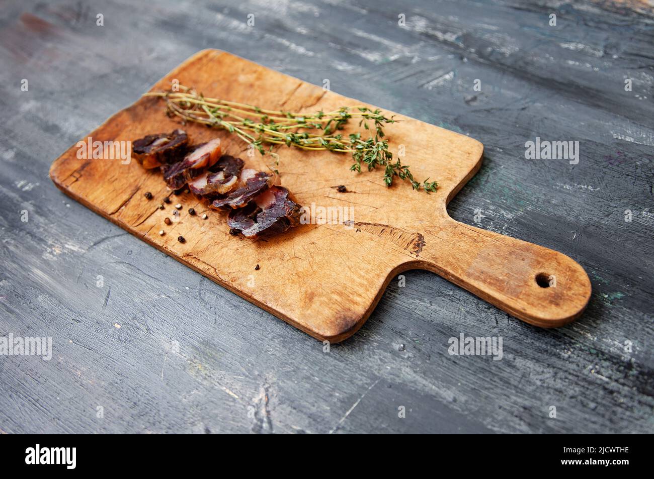 Carne di cavallo e grasso medio asiatico tatar cucina salsiccia Foto Stock