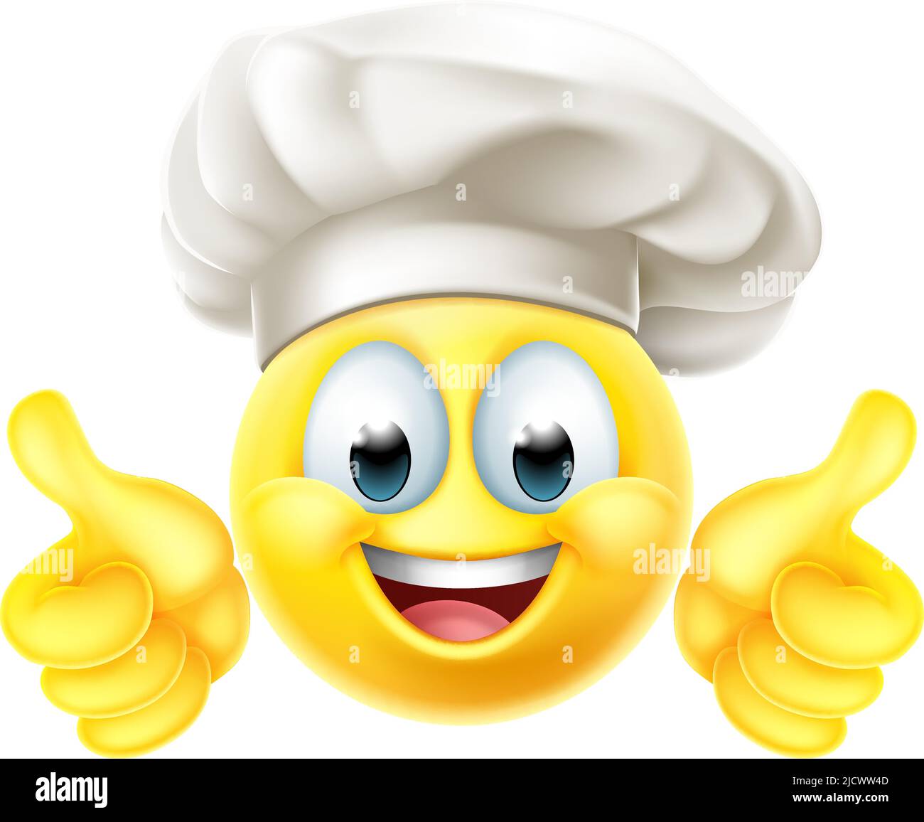 Chef Emoticon Cook Cartoon viso Illustrazione Vettoriale