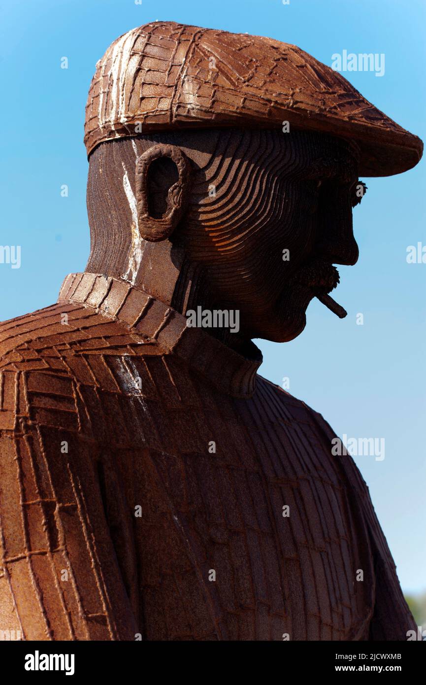 Fiddler's Green - Statua del pescatore - North Shields Foto Stock