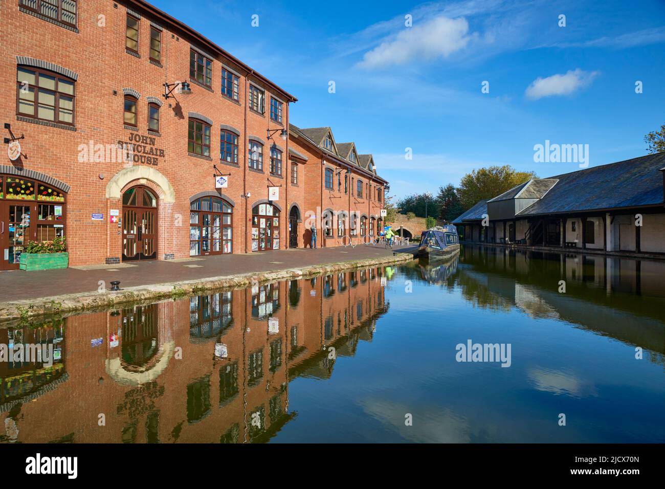 Canal Basin, Coventry, West Midlands, Inghilterra, Regno Unito, Europa Foto Stock
