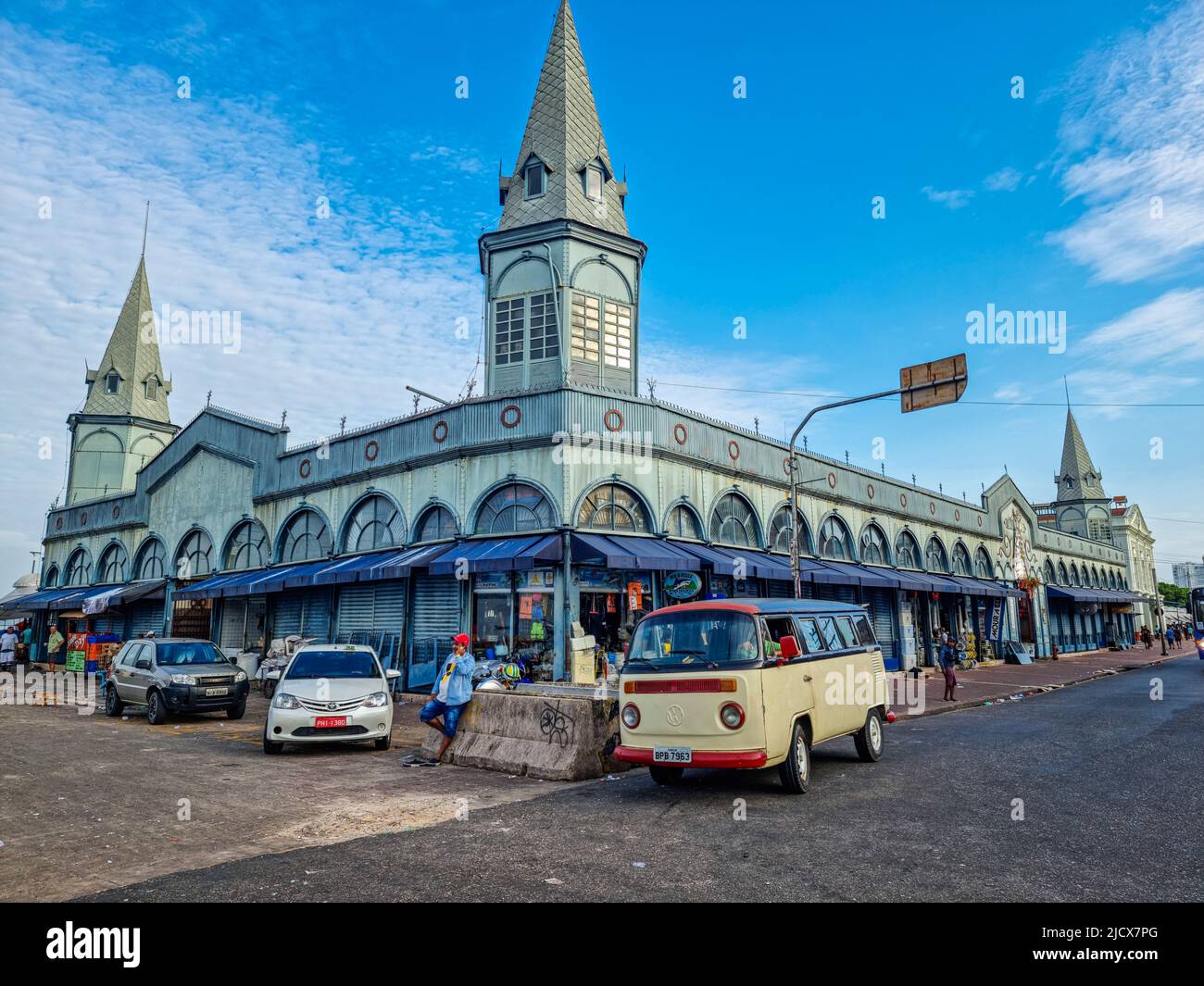 Colonial Ver-o-peso market hall, Belem, Brasile, Sud America Foto Stock